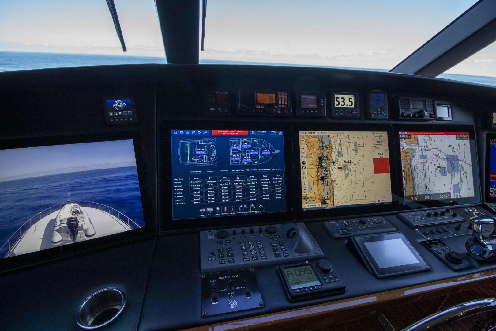 a cockpit of an airplane aboard VICTORY Yacht for Sale