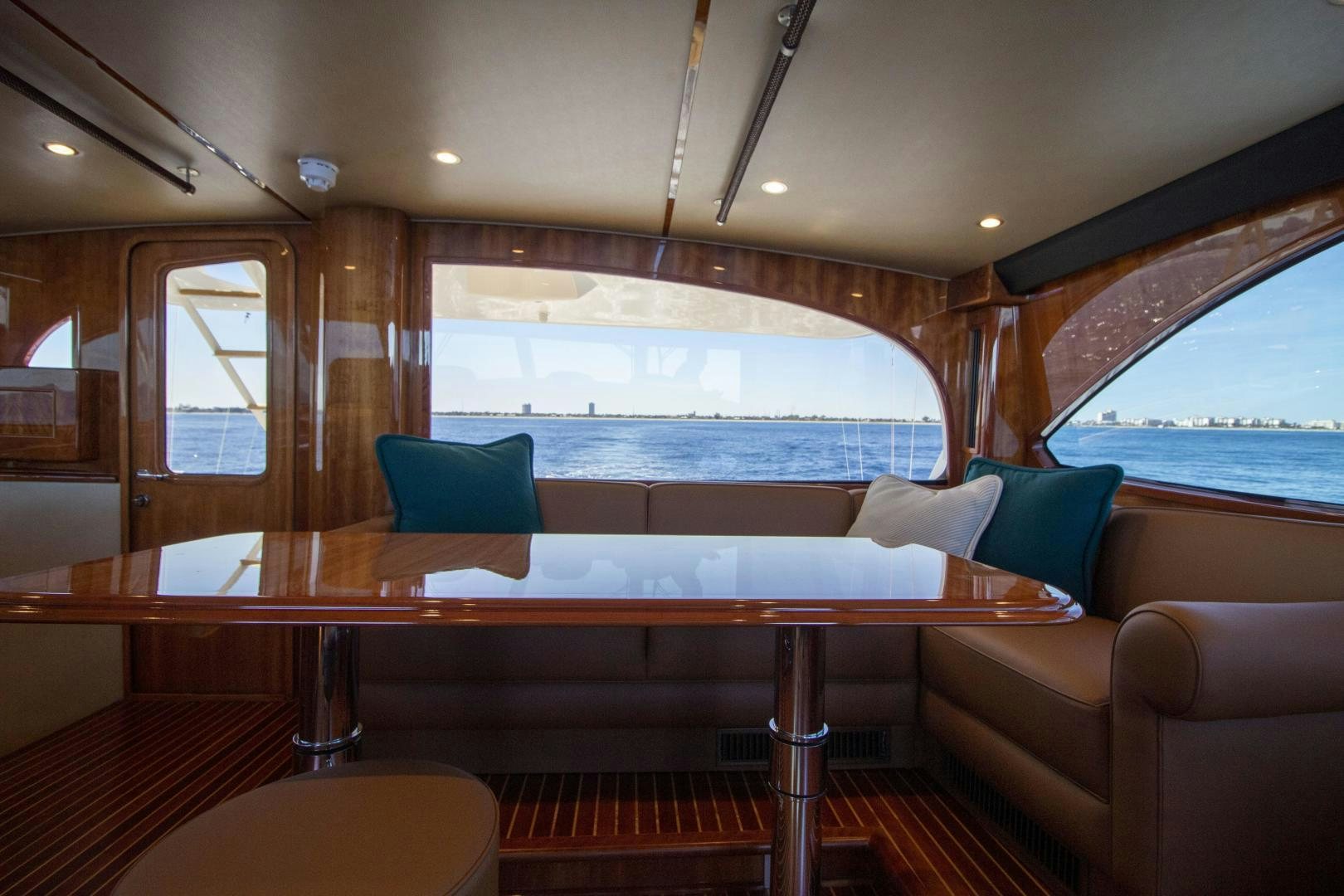a boat with a large window aboard VICTORY Yacht for Sale