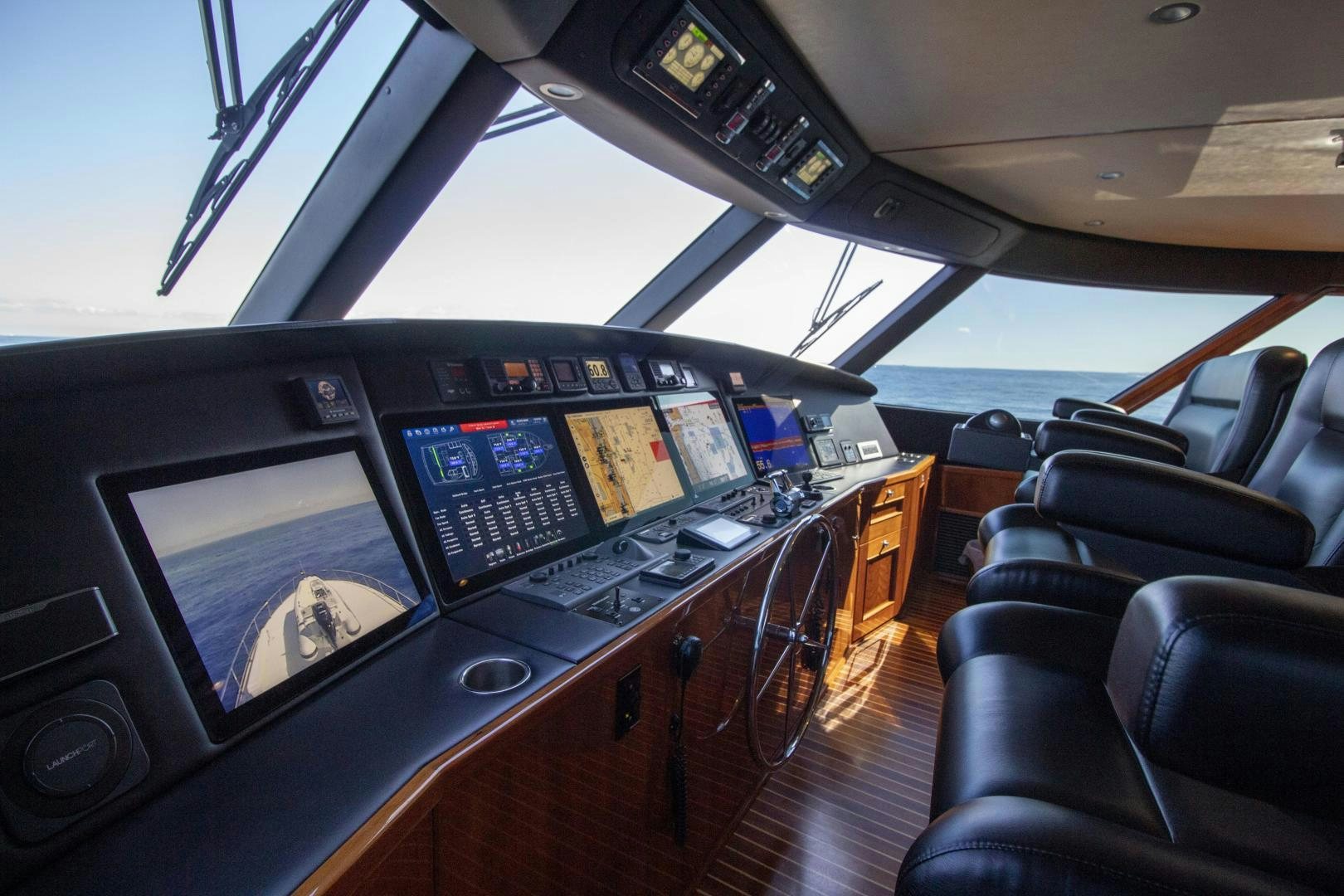 inside of an airplane aboard VICTORY Yacht for Sale