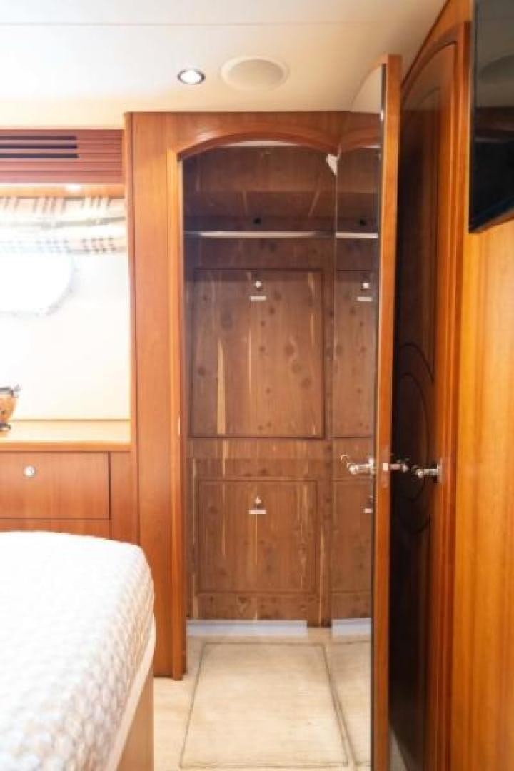 a wooden door in a room aboard DANIELLE Yacht for Sale