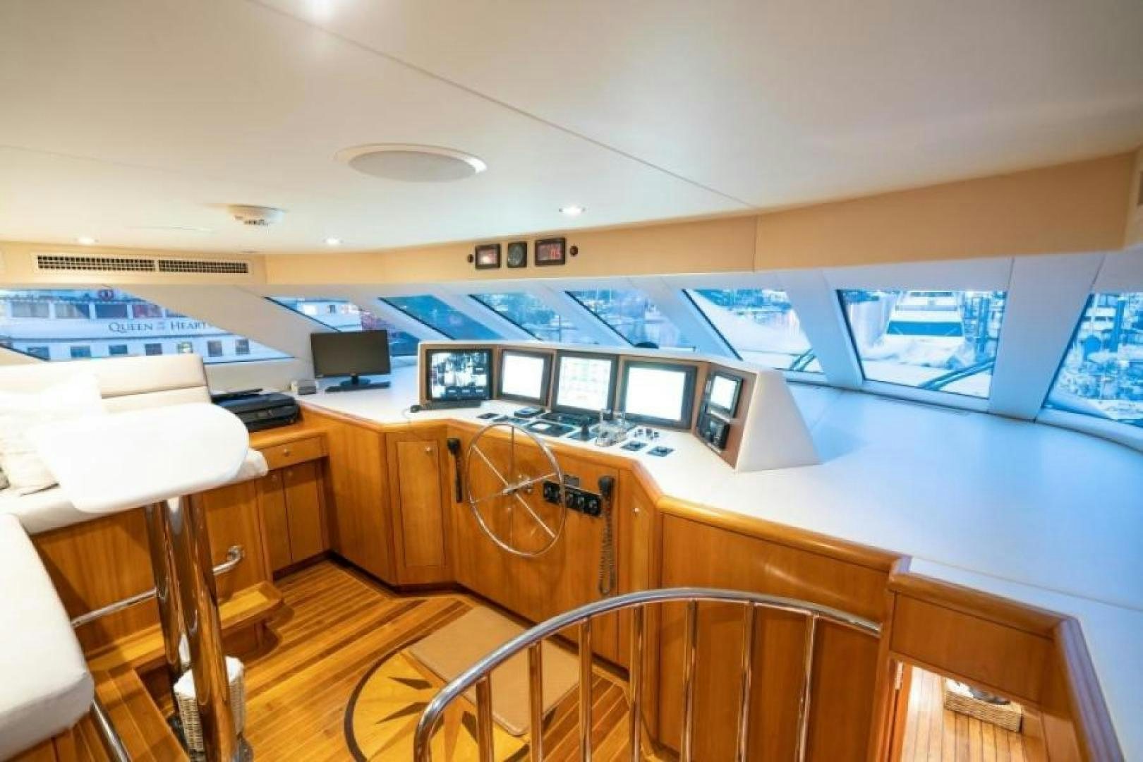 a room with computers and keyboards aboard DANIELLE Yacht for Sale