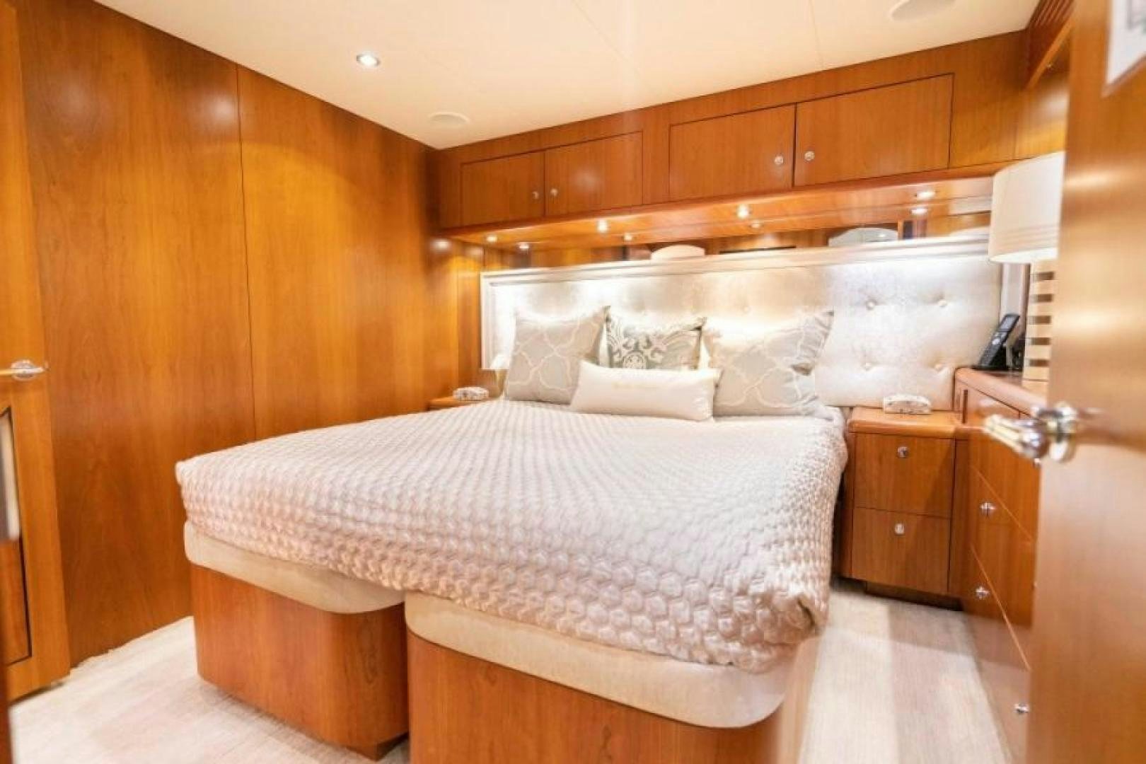 a bed in a room aboard DANIELLE Yacht for Sale