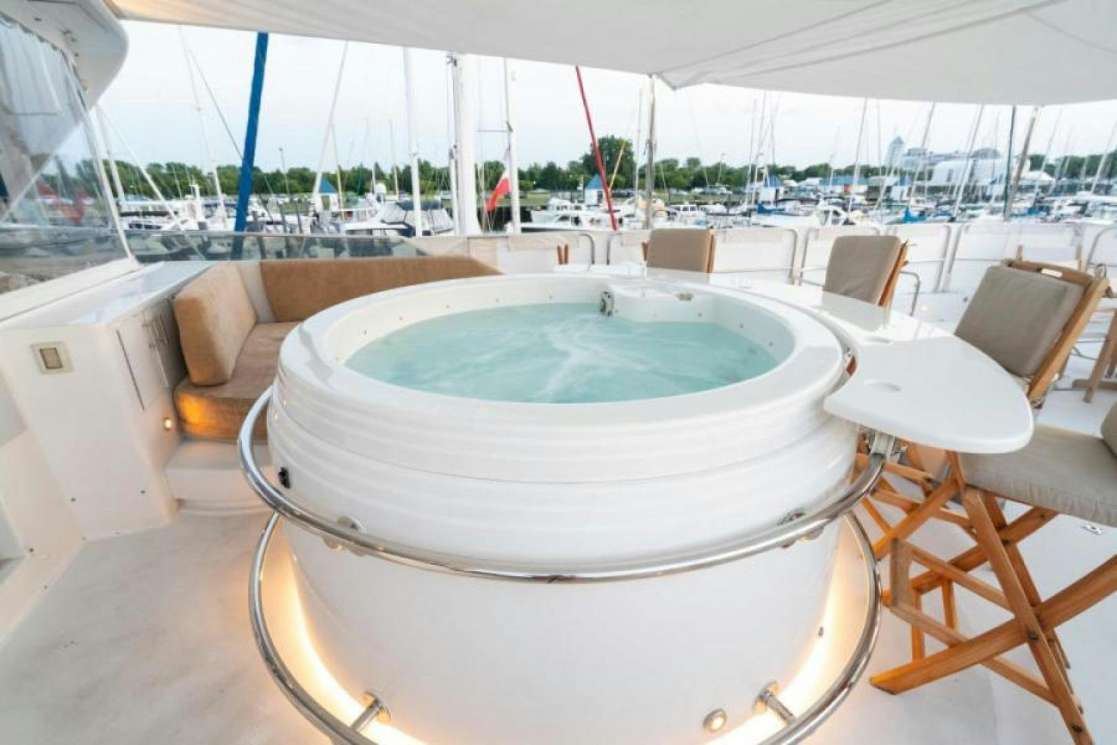 a large indoor swimming pool aboard DANIELLE Yacht for Sale