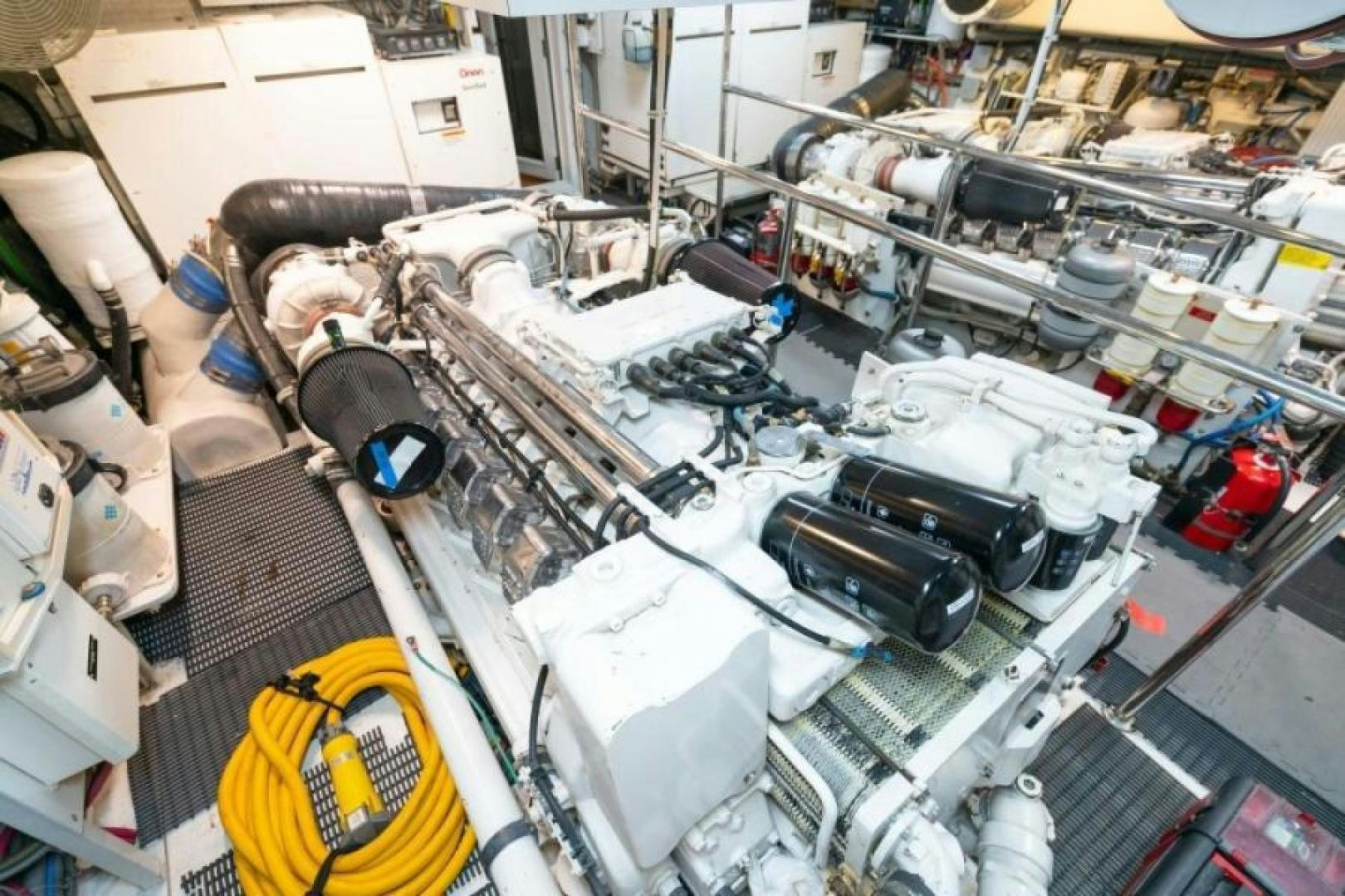 a large factory with many cars aboard DANIELLE Yacht for Sale