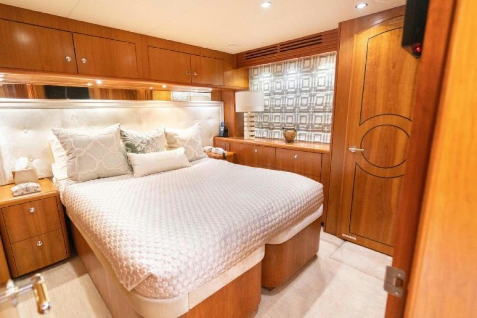 a bed in a room aboard DANIELLE Yacht for Sale