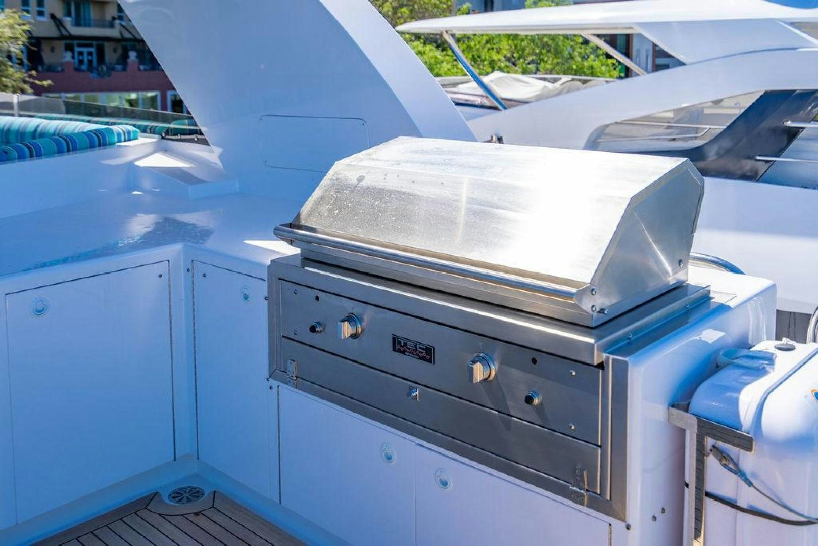 a large metal box on a boat aboard NORTH COAST 120 Yacht for Sale