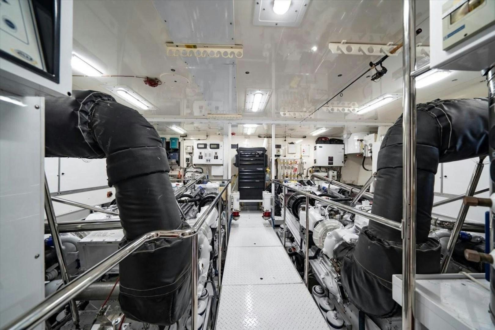 a person working in a factory aboard NORTH COAST 120 Yacht for Sale