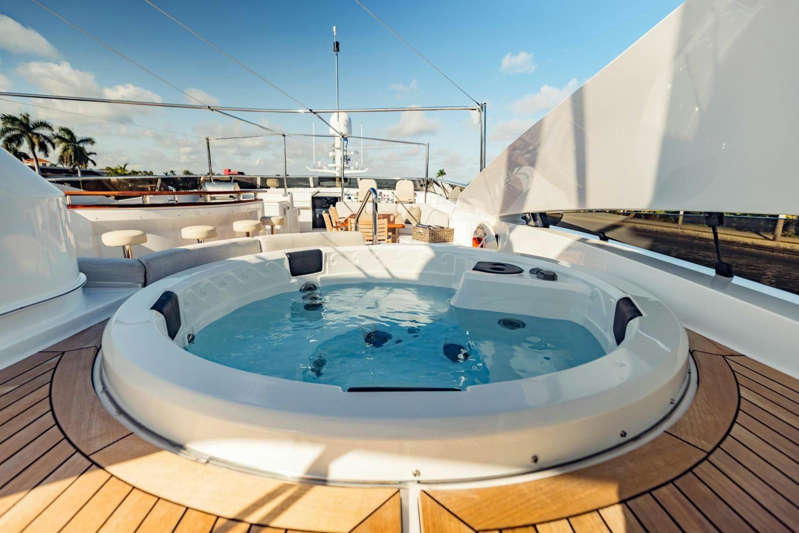 a pool on a deck aboard INVICTUS Yacht for Sale