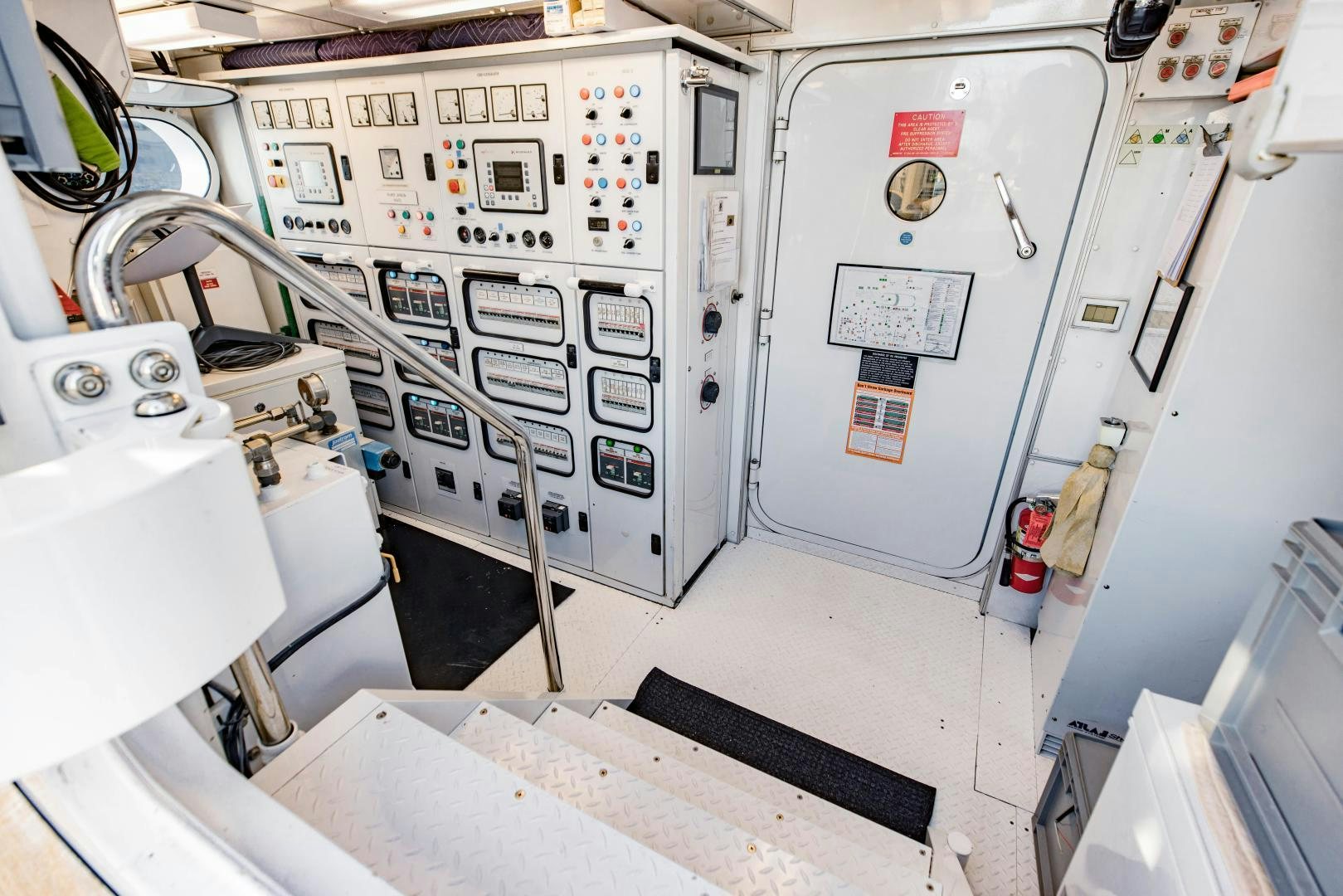 a white machine with buttons aboard INVICTUS Yacht for Sale