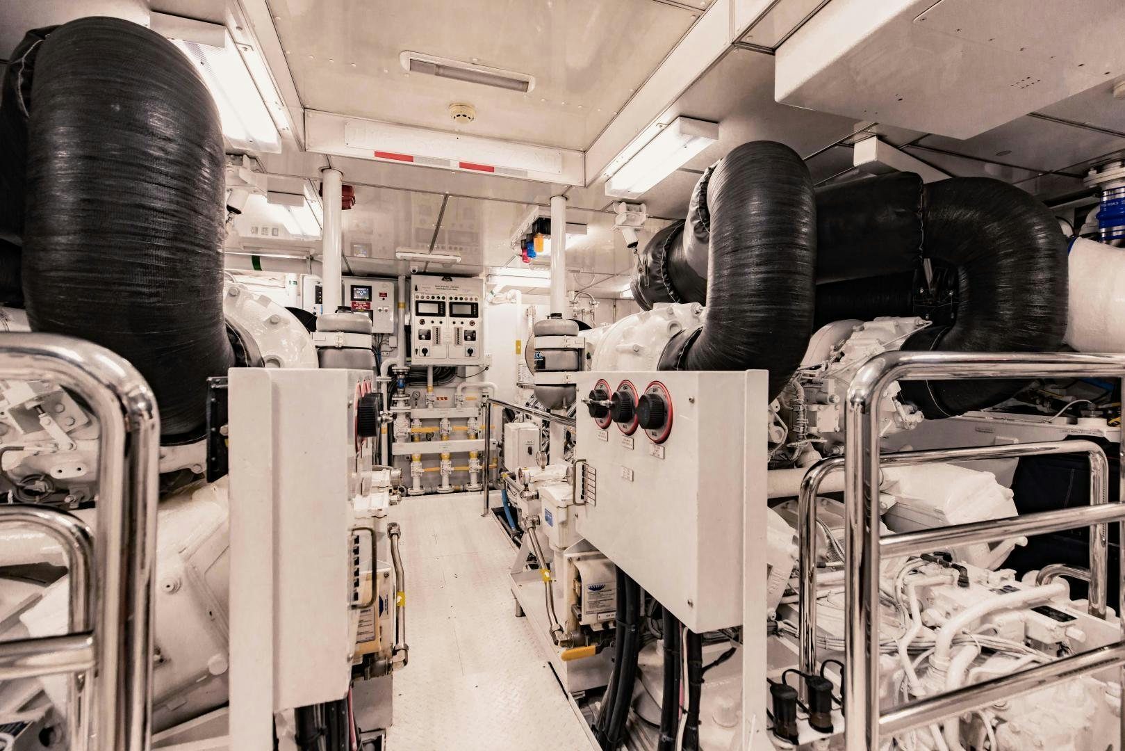 a room with machinery aboard INVICTUS Yacht for Sale