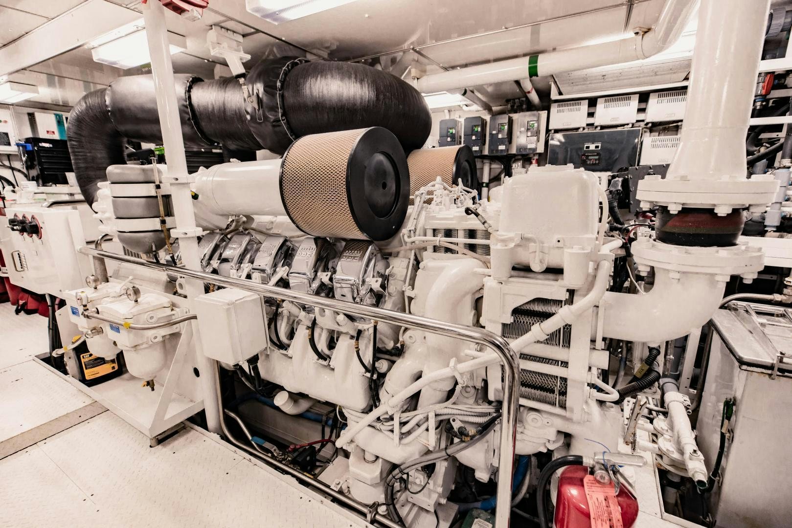 a room with machinery aboard INVICTUS Yacht for Sale