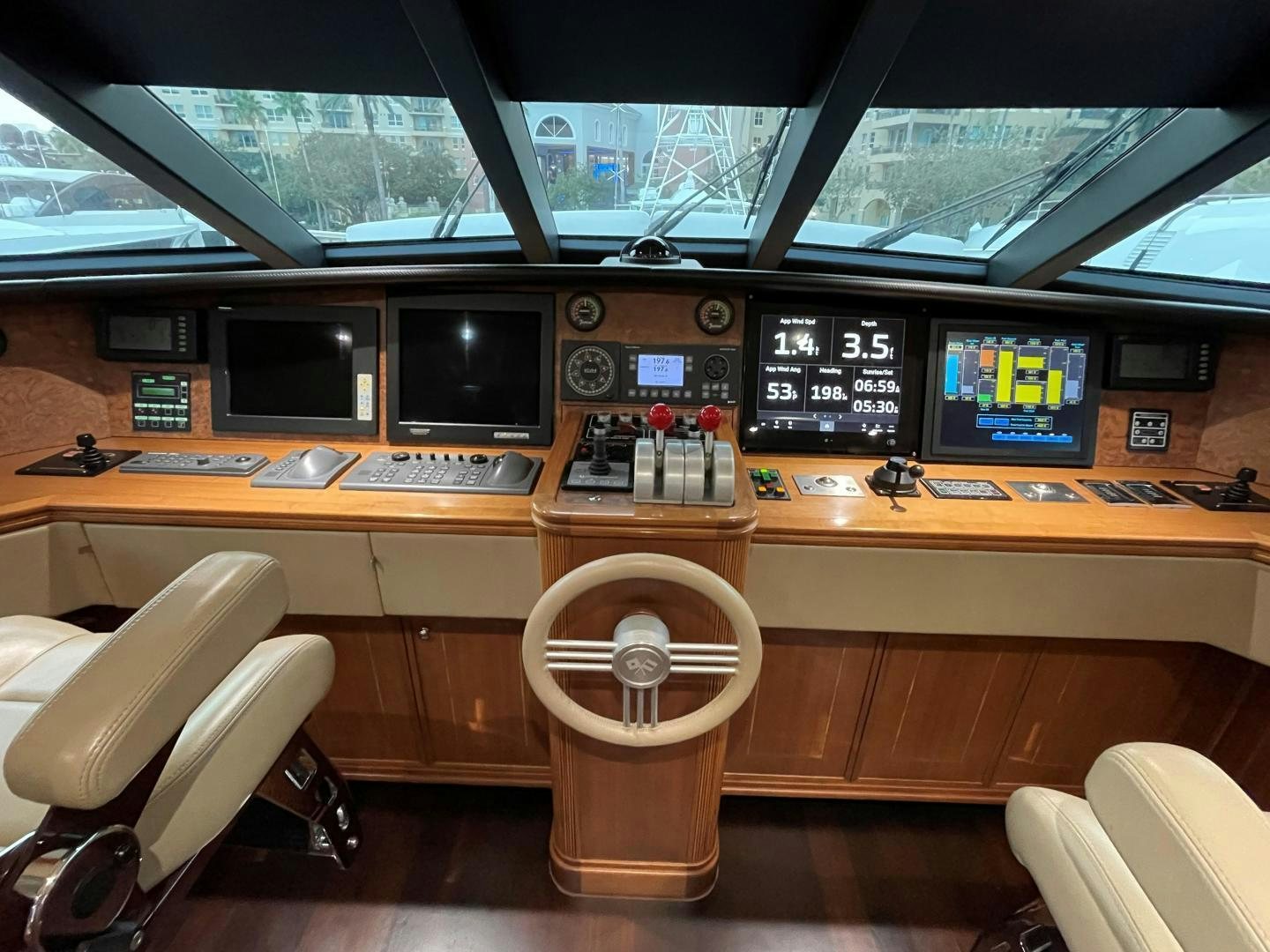 a control room with a computer aboard INVICTUS Yacht for Sale