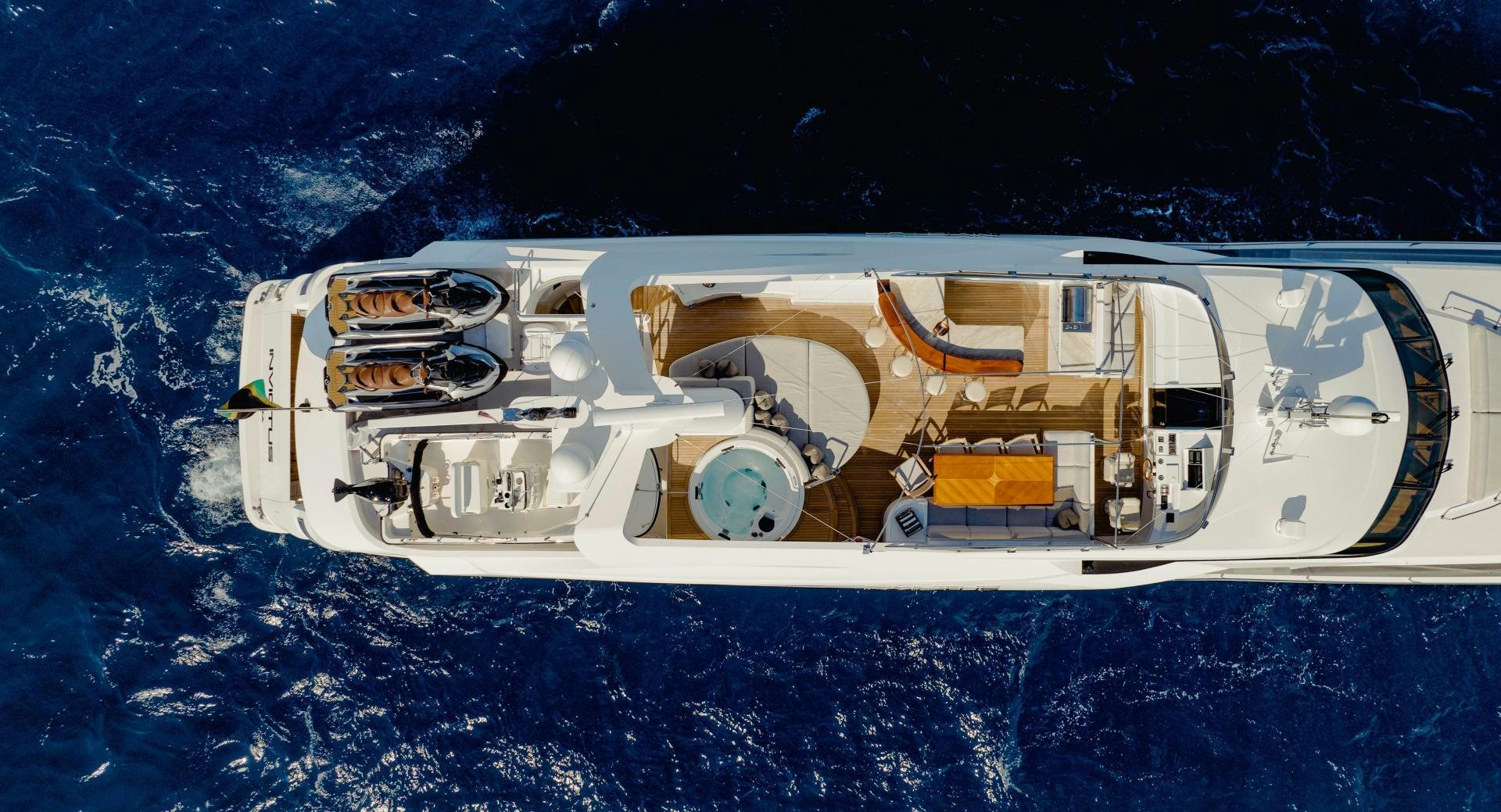 a space ship in space aboard INVICTUS Yacht for Sale