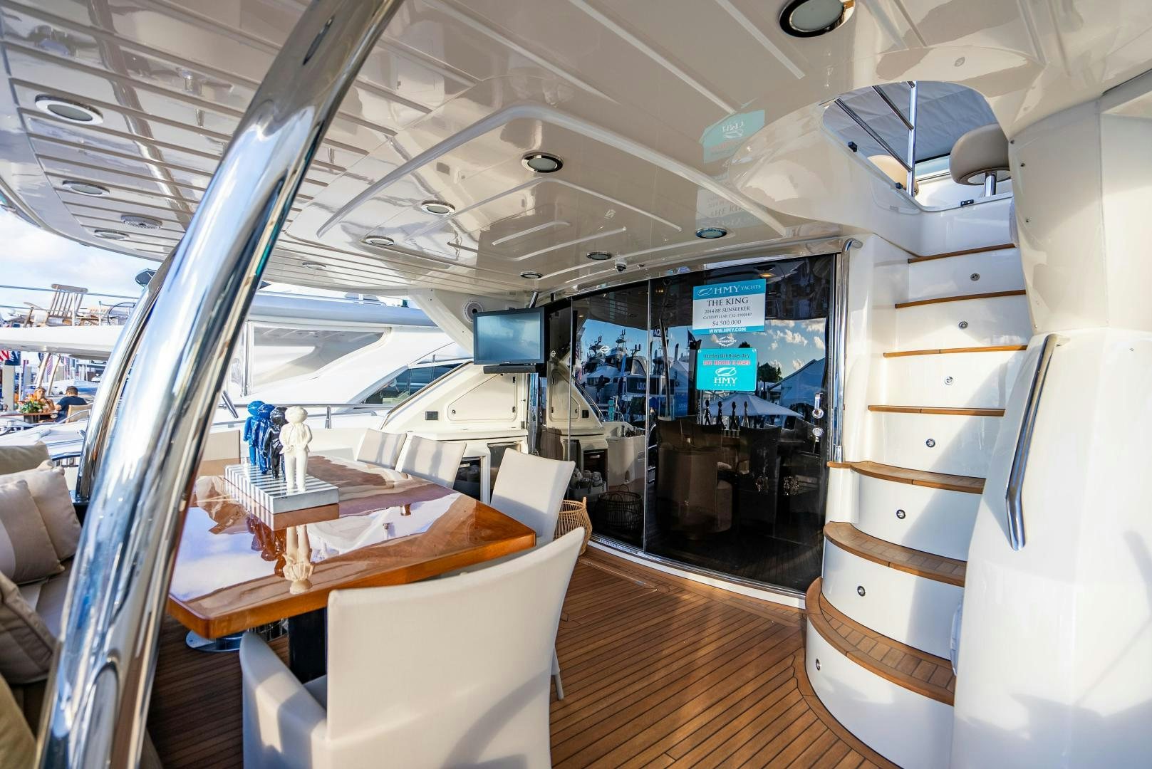 inside of a space ship aboard THE KING Yacht for Sale