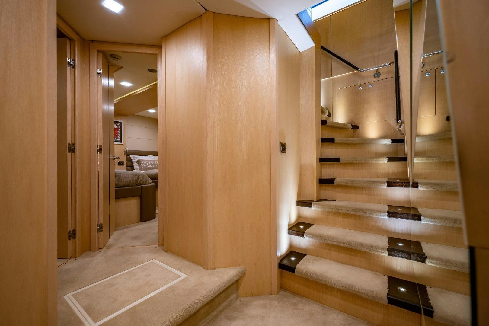 a room with a large closet aboard THE KING Yacht for Sale