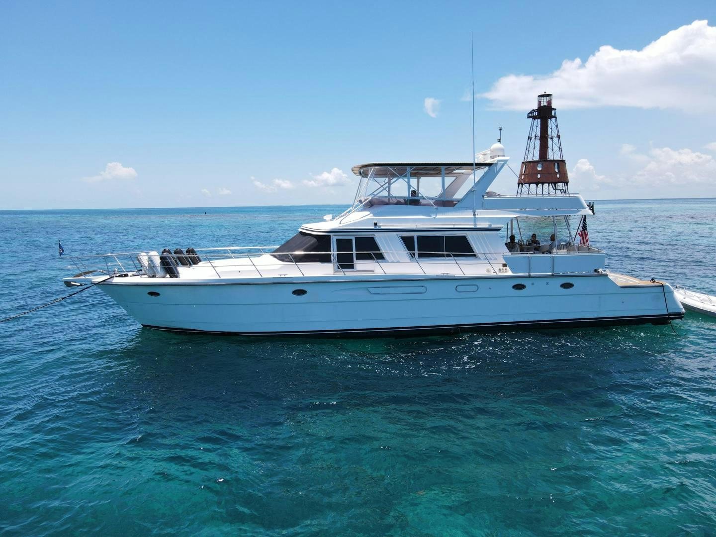 a boat in the water aboard Seaquest Yacht for Sale