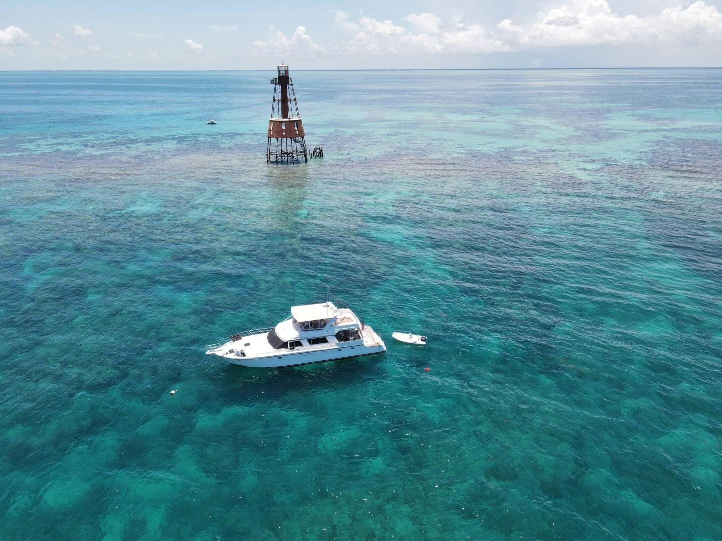 a boat in the water aboard Seaquest Yacht for Sale