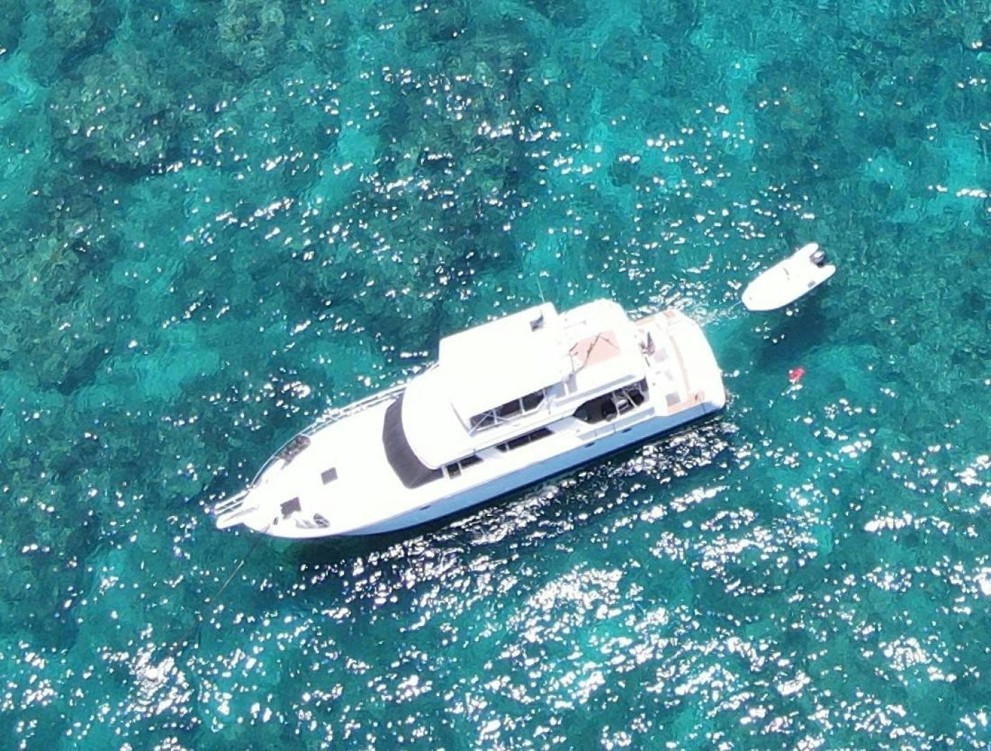 a boat in the water aboard Seaquest Yacht for Sale