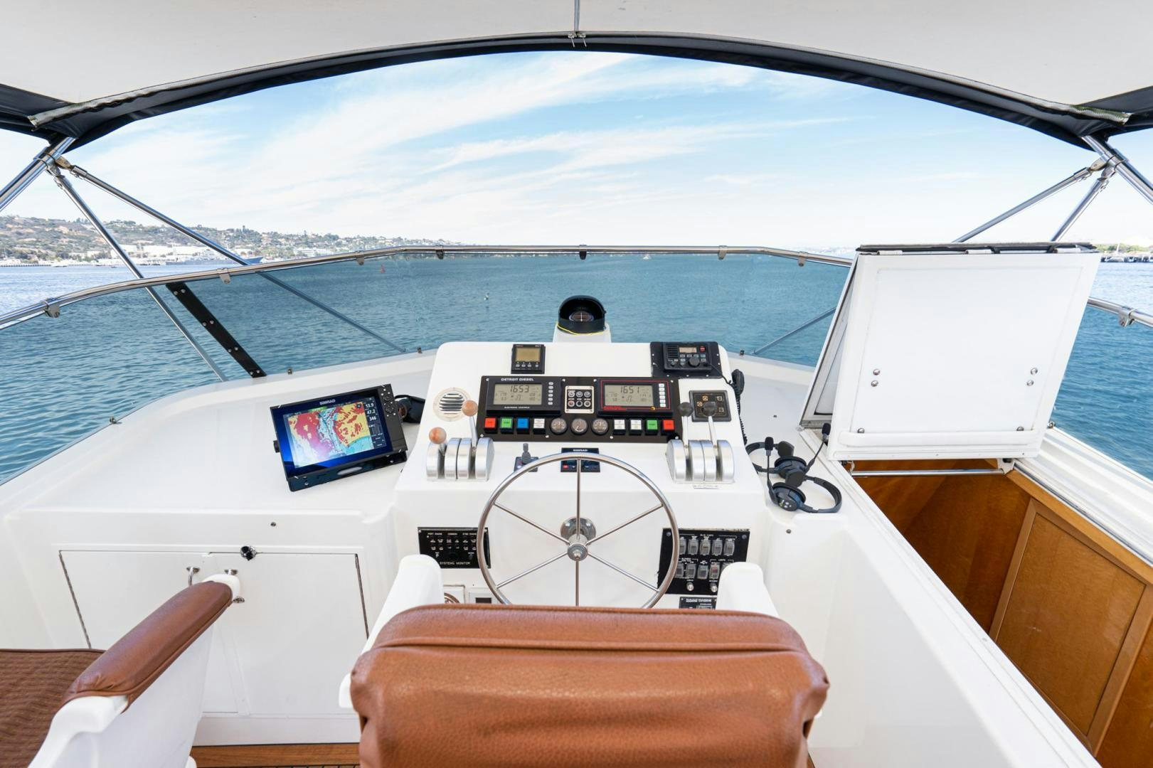 inside of a cockpit of a plane aboard LOVELIEST LADY Yacht for Sale