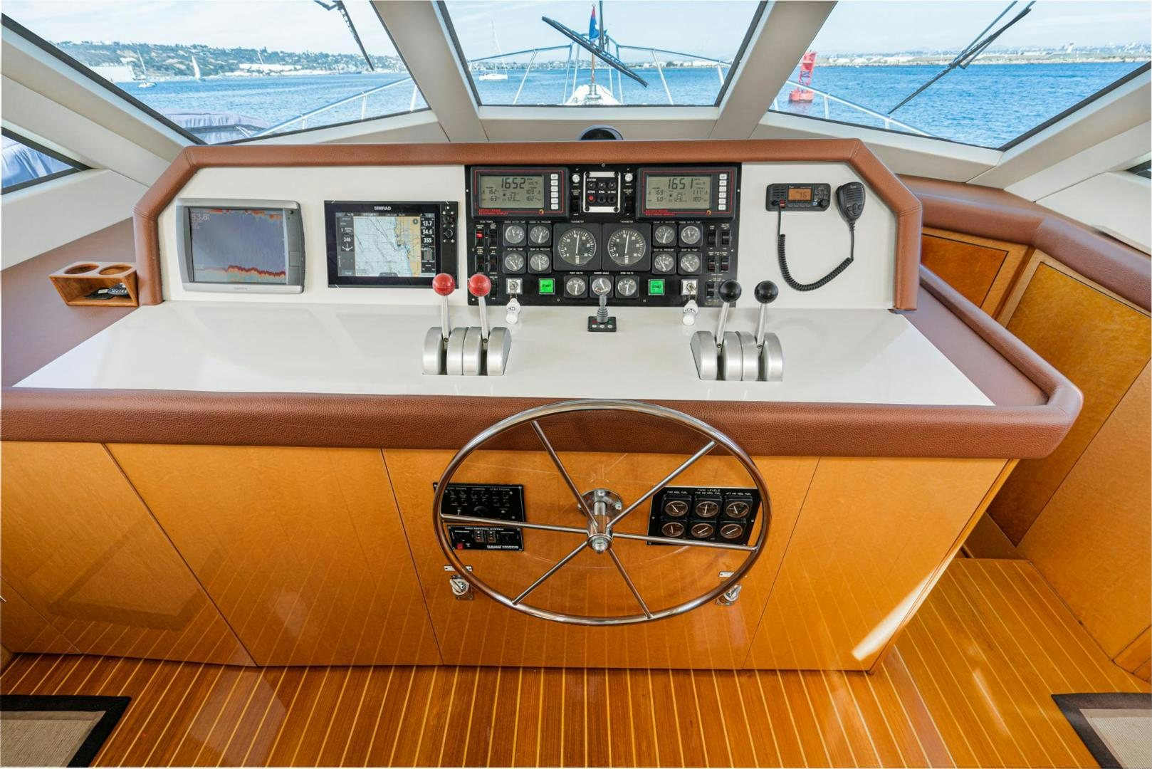 a control panel on a boat aboard LOVELIEST LADY Yacht for Sale
