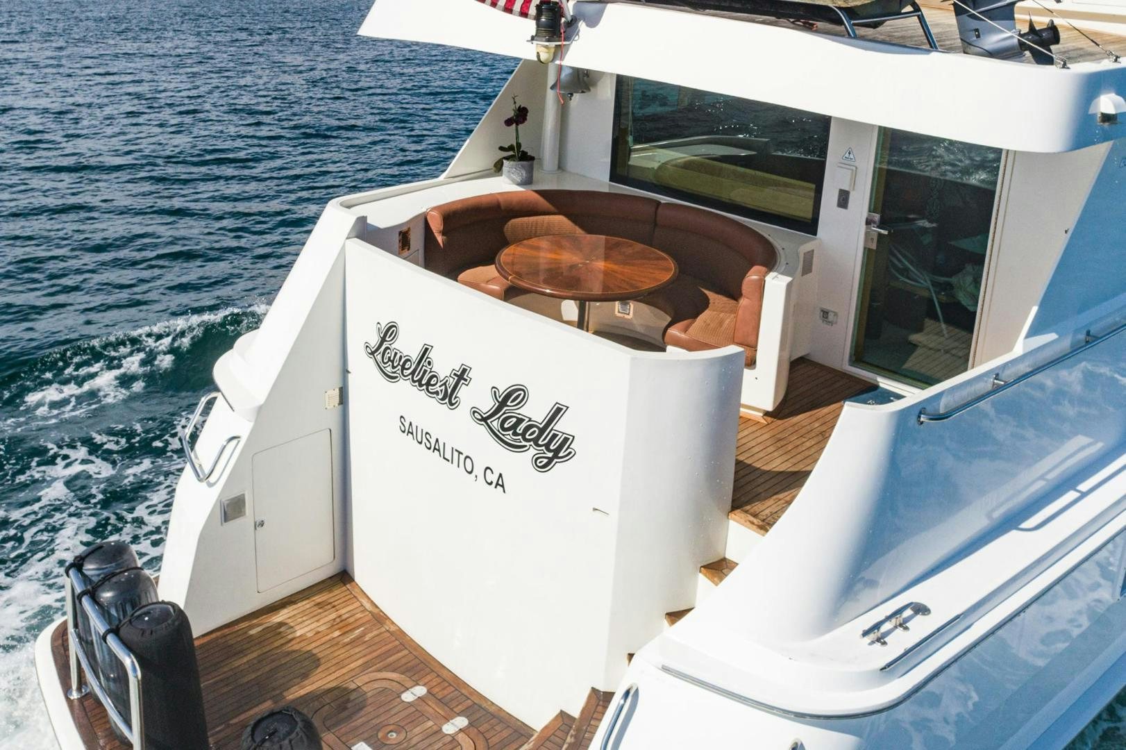 a boat on the water aboard LOVELIEST LADY Yacht for Sale