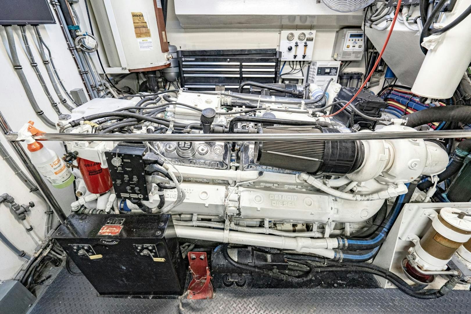 a machine with wires aboard LOVELIEST LADY Yacht for Sale