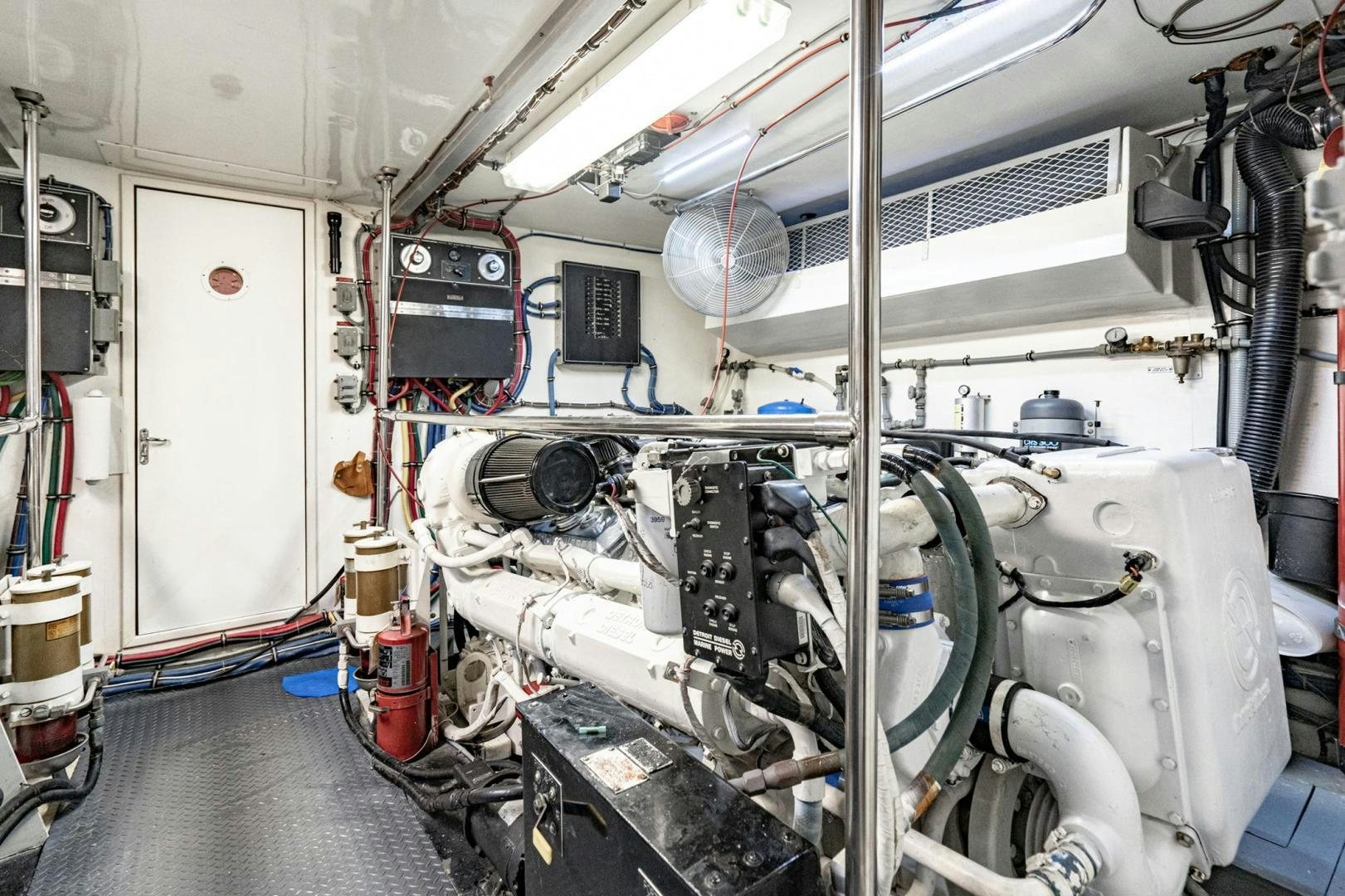 a room with machinery aboard LOVELIEST LADY Yacht for Sale