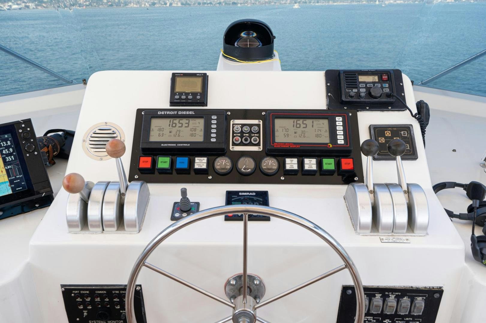 a cockpit of a plane aboard LOVELIEST LADY Yacht for Sale