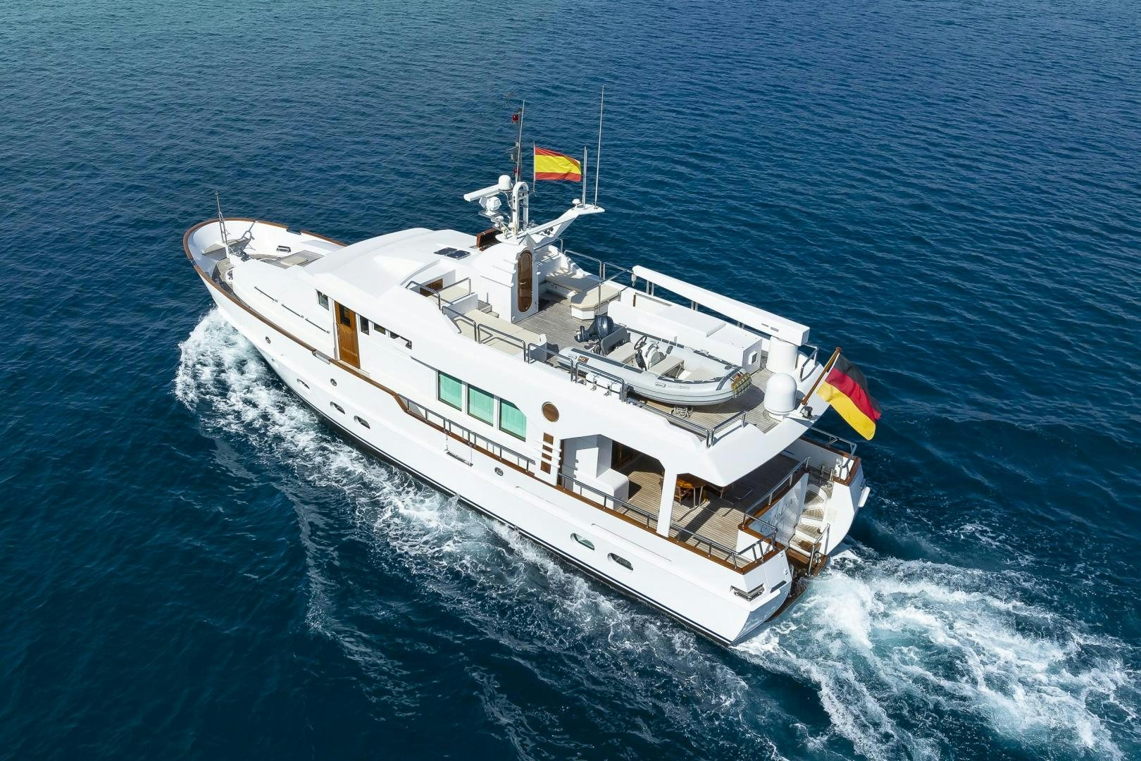 a ship in the water aboard CAPELLA Yacht for Sale
