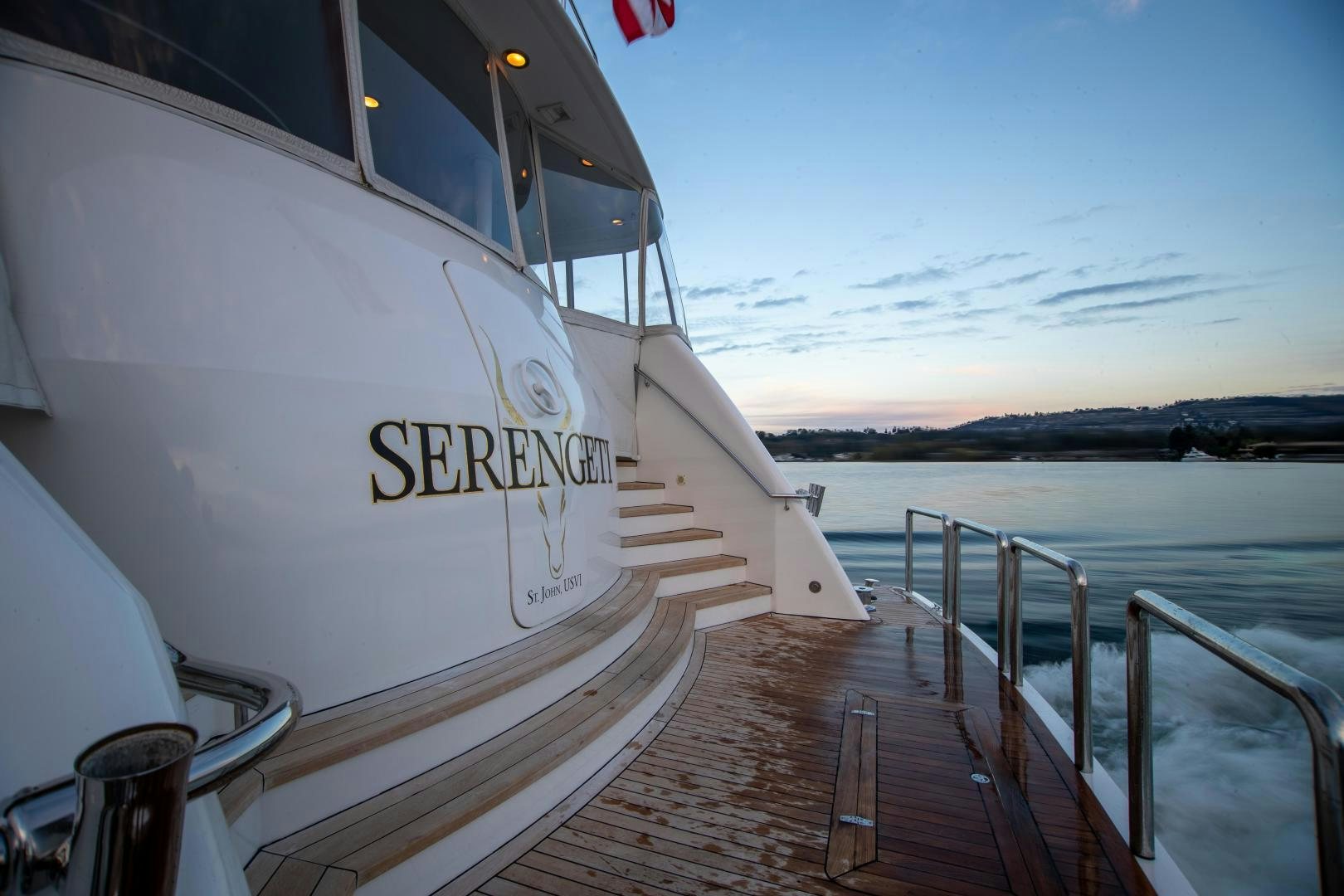 a boat on the water aboard SERENGETI Yacht for Sale