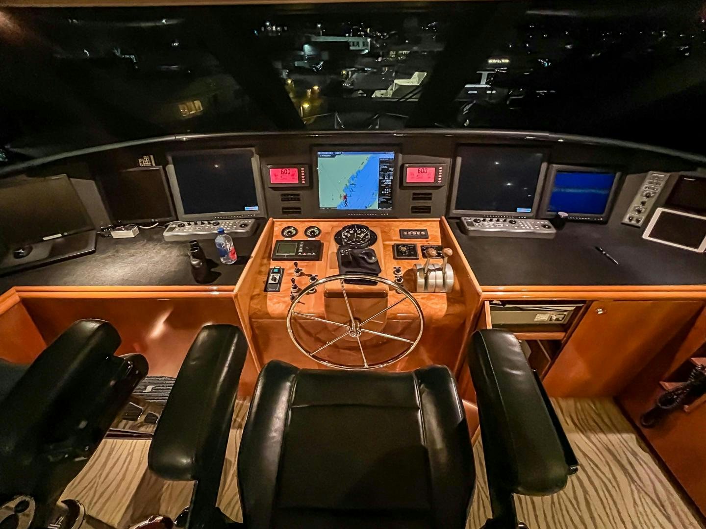 a control panel of a plane aboard SERENGETI Yacht for Sale