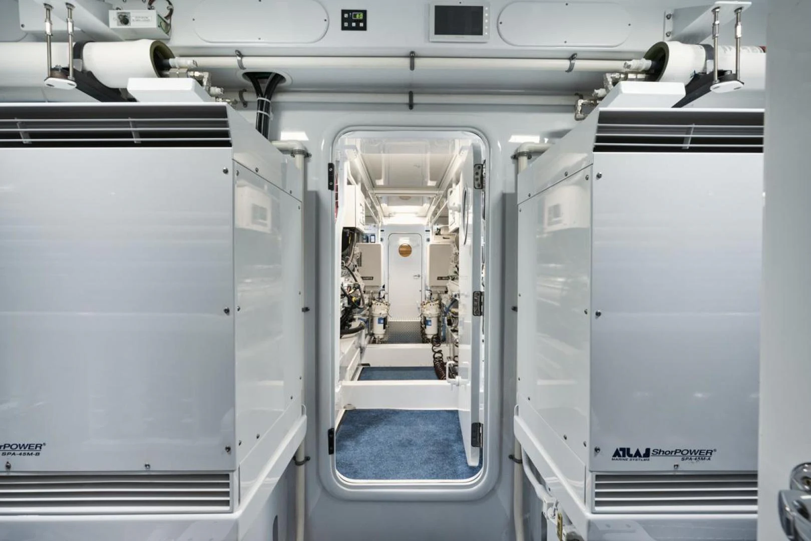 a machine with a door open aboard OWL'S NEST Yacht for Sale