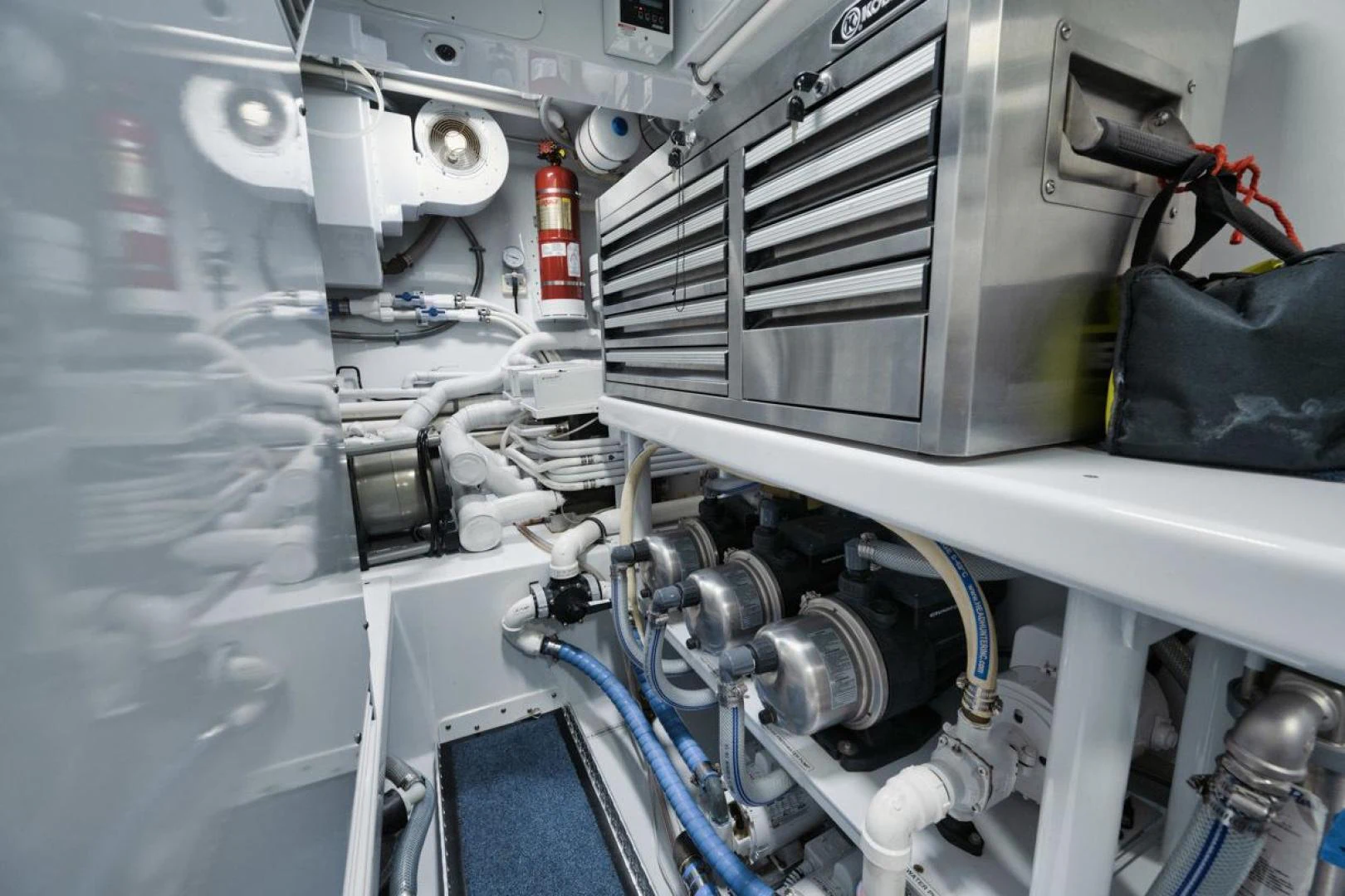 a close-up of a machine aboard OWL'S NEST Yacht for Sale