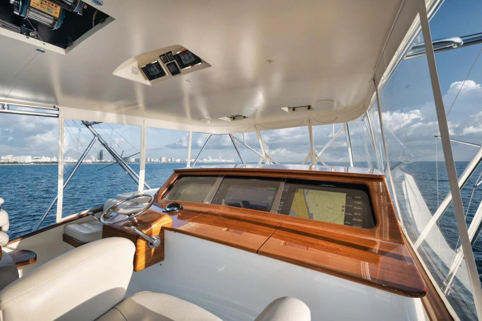 the inside of a boat aboard OWL'S NEST Yacht for Sale