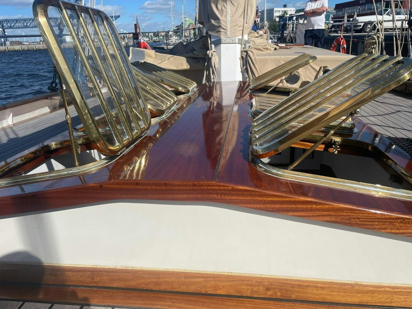 a boat on the water aboard SKYTHIA Yacht for Sale