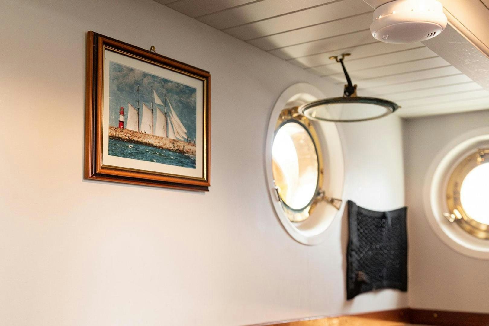 a picture on a wall aboard SKYTHIA Yacht for Sale
