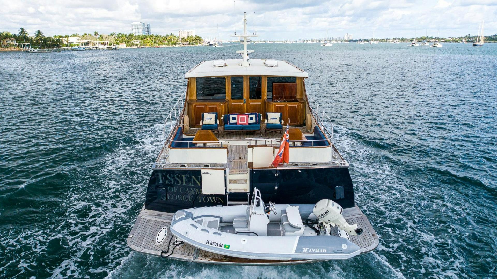 a boat on the water aboard ESSENCE OF CAYMAN Yacht for Sale
