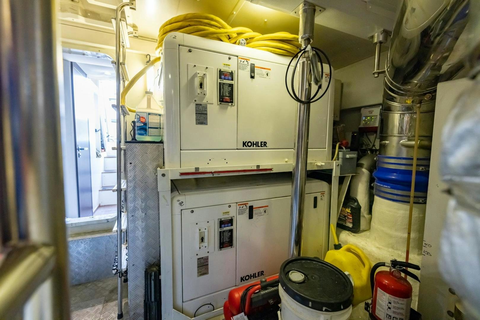 a machine in a room aboard HAPPY HOURS Yacht for Sale