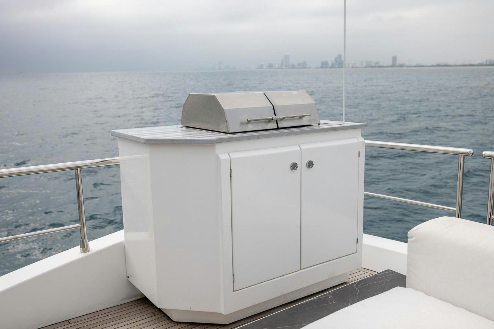 a white rectangular object on a boat aboard HAPPY HOURS Yacht for Sale