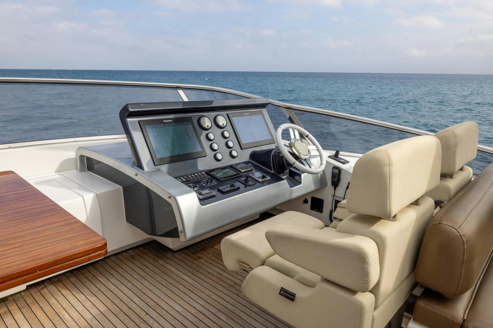 a boat with a computer on it aboard HAPPY HOURS Yacht for Sale