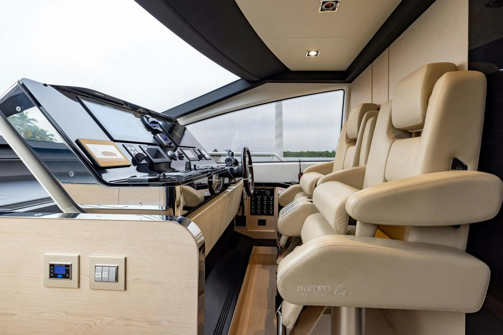 inside of a vehicle aboard HAPPY HOURS Yacht for Sale