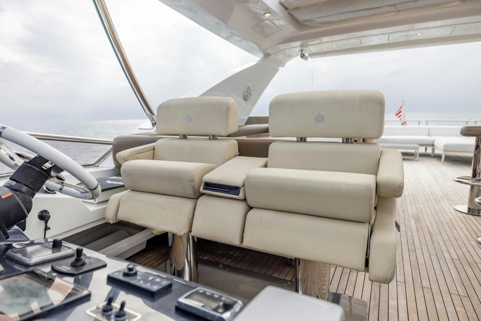 inside of a vehicle aboard HAPPY HOURS Yacht for Sale