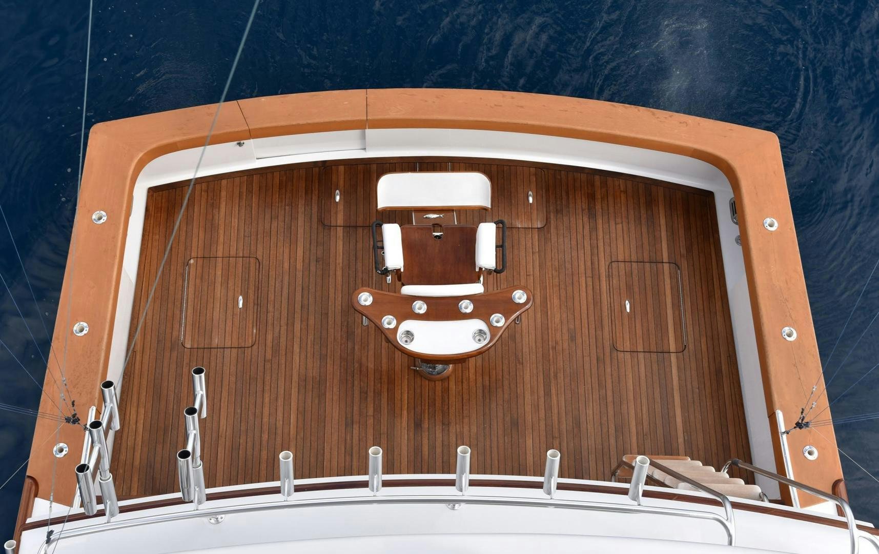 a wooden structure with a white object on top aboard MY LYNN Yacht for Sale