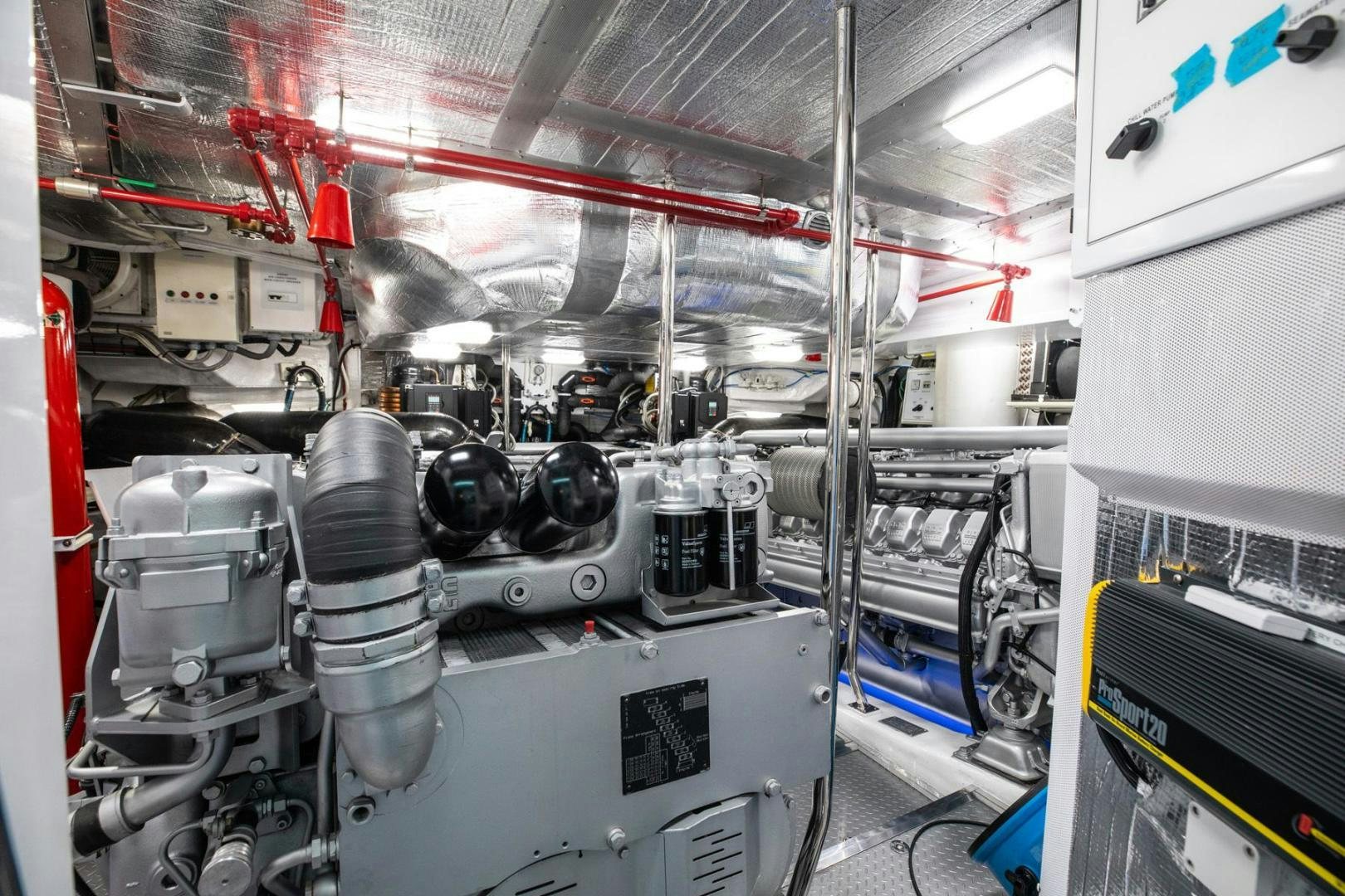 a close-up of a machine aboard AMORA Yacht for Sale