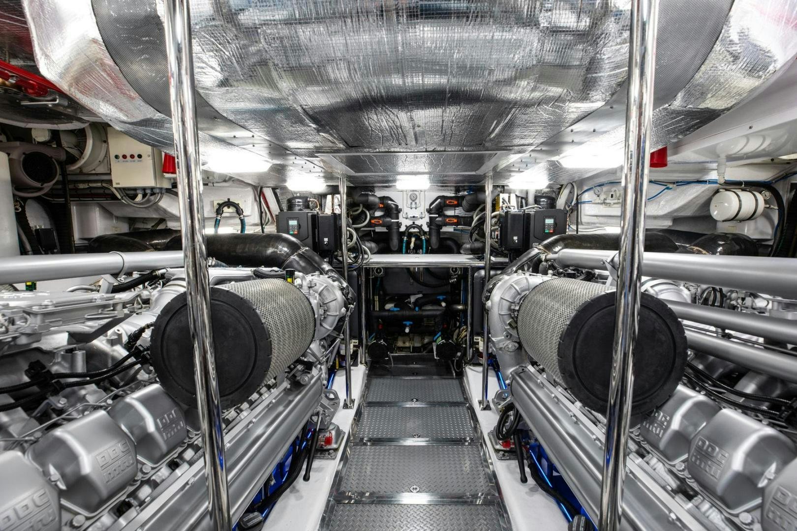 a large room with several machines aboard AMORA Yacht for Sale