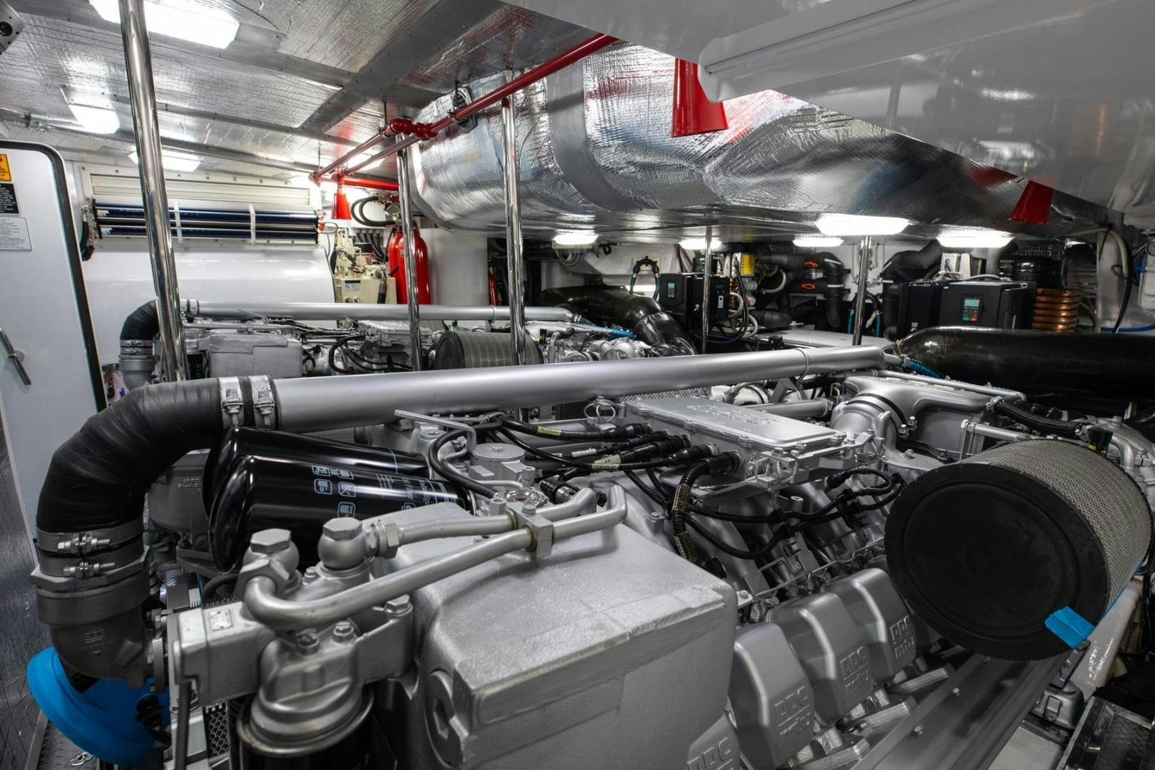 a machine with a large amount of pipes aboard AMORA Yacht for Sale