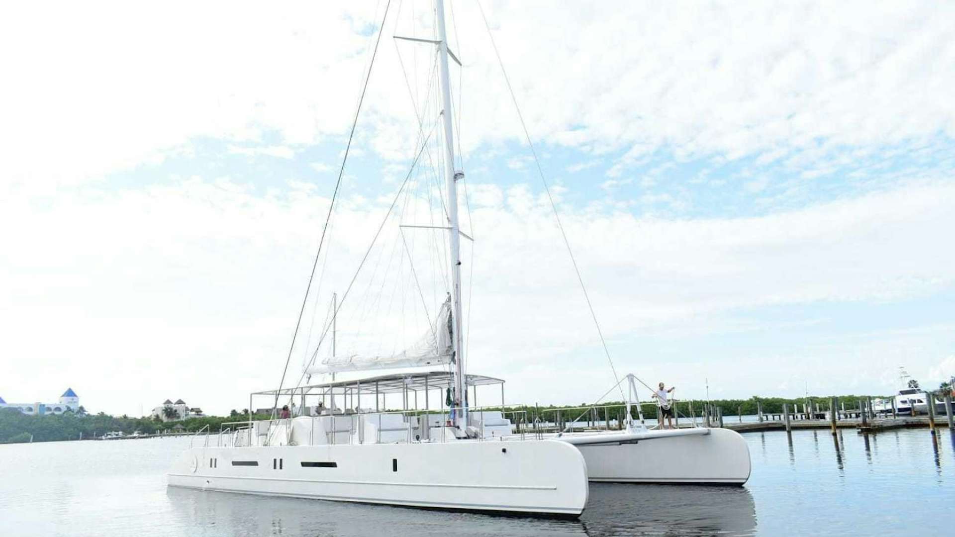 a boat on the water aboard COMPASS Yacht for Sale