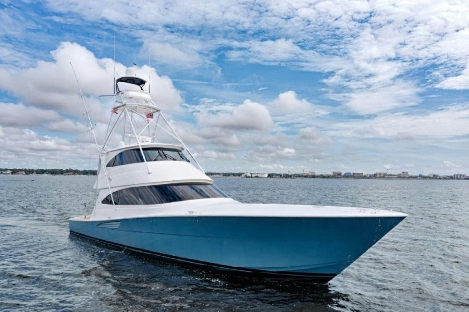 a white boat on the water aboard REEL GOOD TIME Yacht for Sale