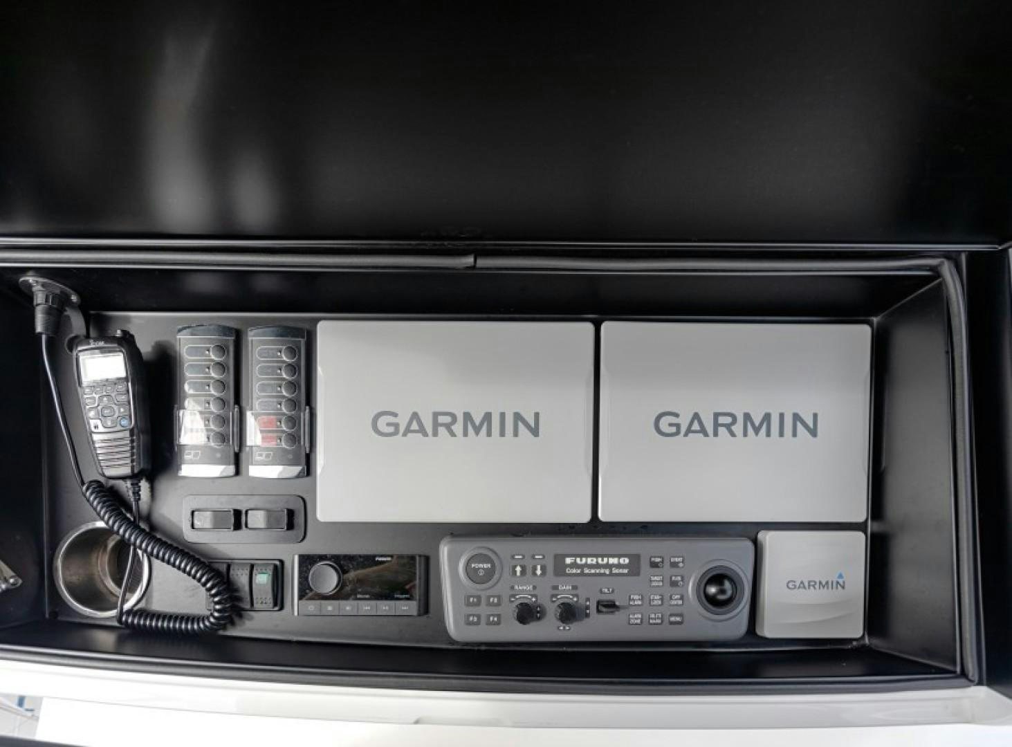 a microwave oven with a key board aboard REEL GOOD TIME Yacht for Sale