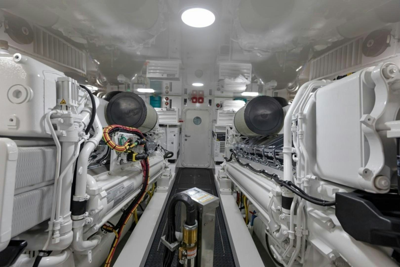 a large room with machines aboard REEL GOOD TIME Yacht for Sale